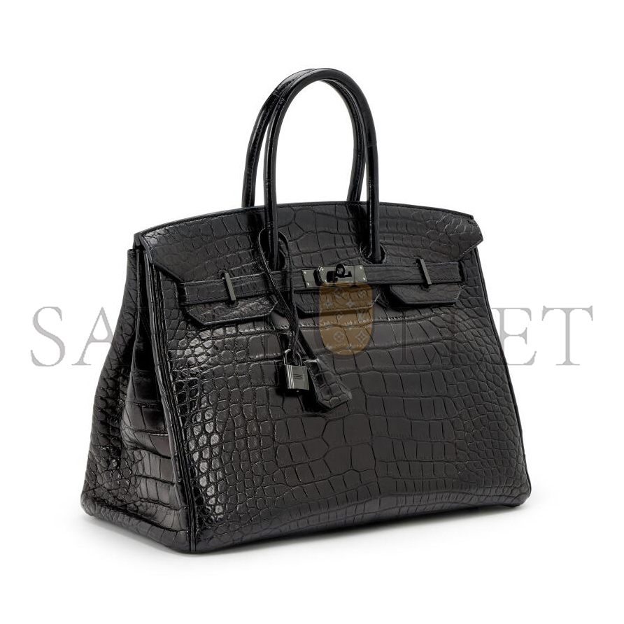 HERMÈS MASTER BIRKIN 35 SO BLACK MATTE ALLIGATOR (35*25*18cm)